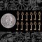 Antiqued Brass Plated Charms Itty Bitty Teeny Weeny Brass Keys - Set of 12 - AB-C129